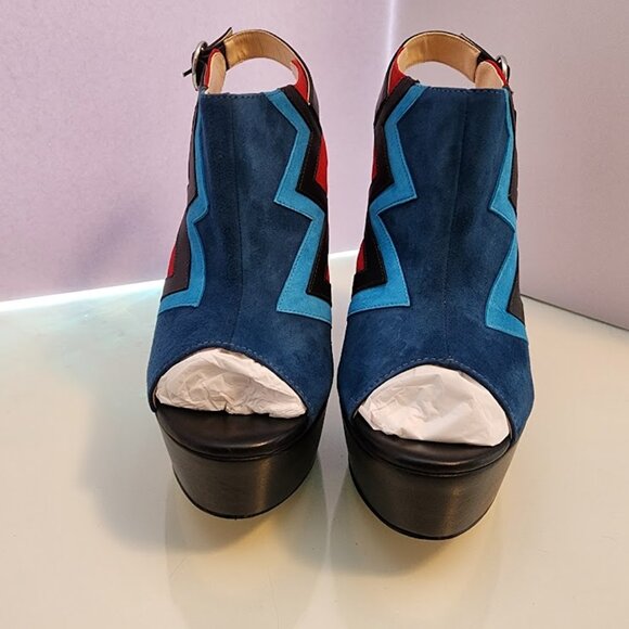 Brand new! Isa Tapia Multi-color Platform Star Heels - Picture 4 of 7